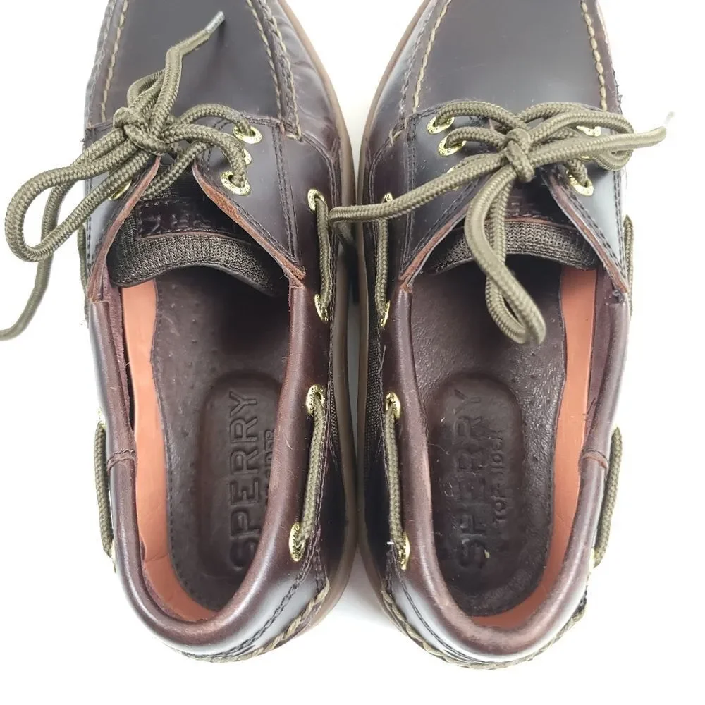 Sperry Men’s Authentic Original Burnished Leather Boat Shoes STS20876 7.5